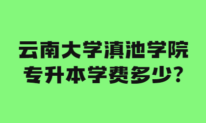 云南大學(xué)滇池學(xué)院專升本學(xué)費(fèi)多少?