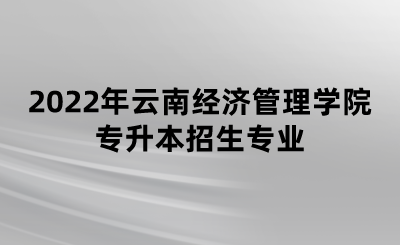 2022年云南經濟管理學院專升本招生專業.png