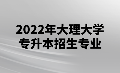 2022年大理大學專升本招生專業.png