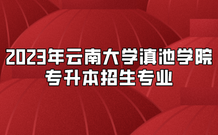 2023年云南大學(xué)滇池學(xué)院專升本招生專業(yè)