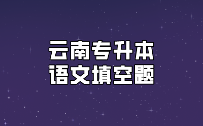 云南專升本語文填空題
