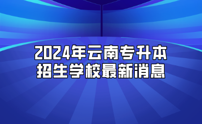 2024年云南專升本招生學校