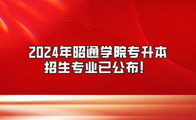 2024年昭通學(xué)院專升本招生專業(yè)