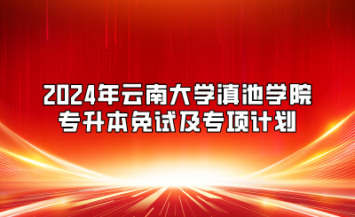 2024年云南大學滇池學院專升本免試及專項計劃