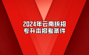 2024年云南統(tǒng)招專升本報(bào)考條件