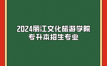 2024麗江文化旅游學院專升本招生專業
