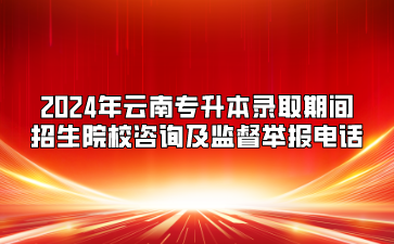 2024年云南專升本錄取期間招生院校咨詢及監督舉報電話