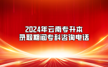 2024年云南專升本錄取期間專科咨詢電話