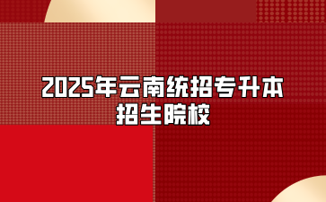 2025年云南統(tǒng)招專升本招生院校